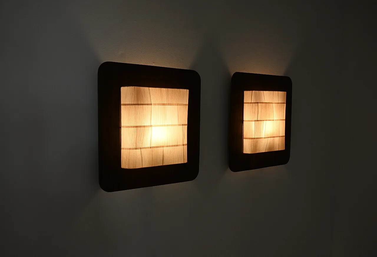 Lampade da parete italiane, anni '60, set di 2 2