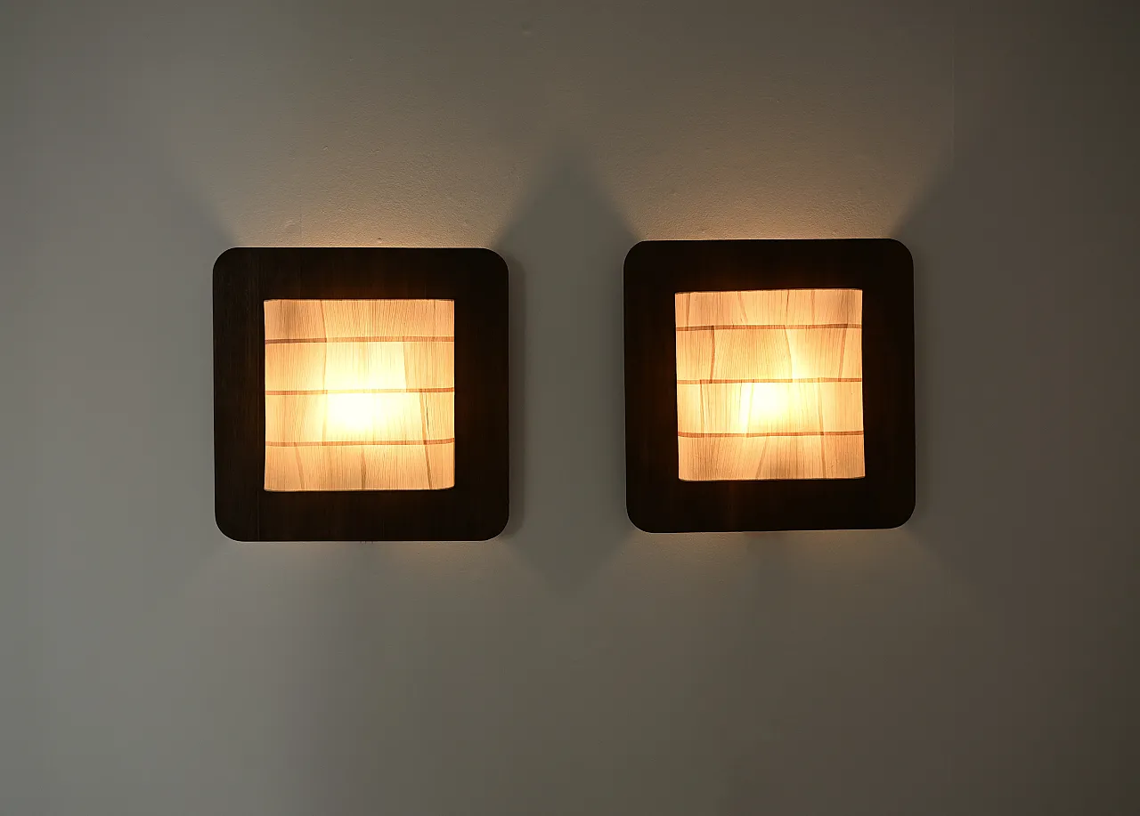 Lampade da parete italiane, anni '60, set di 2 4