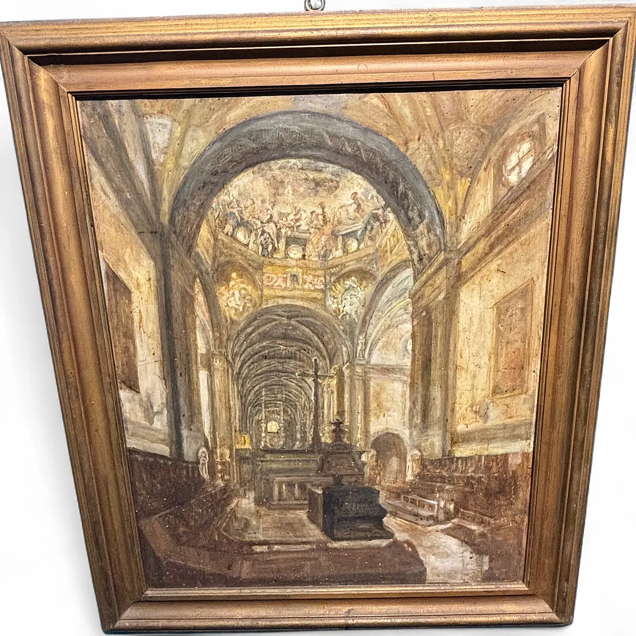 Choir of the Cathedral of Parma, oil on panel, 19th century 16