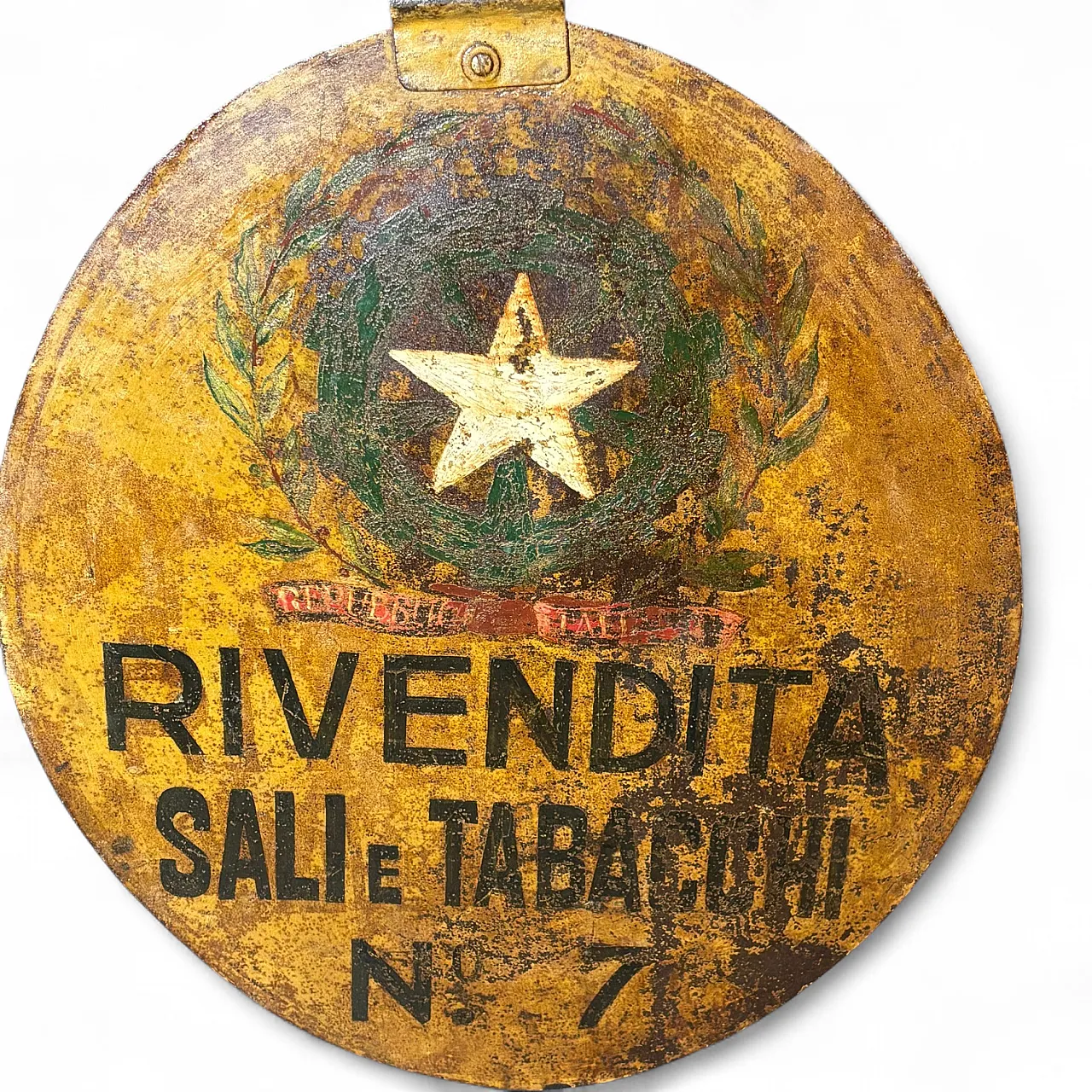 Insegna bifacciale in metallo Sali e Tabacchi, '800 10