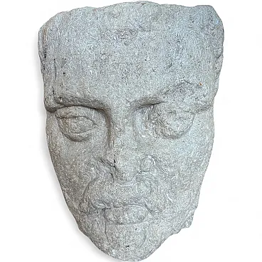 Stone head sculpture in Sicily, 17th century