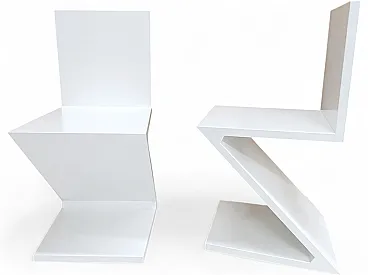 Coppia di sedie Zig Zag, anni 2000