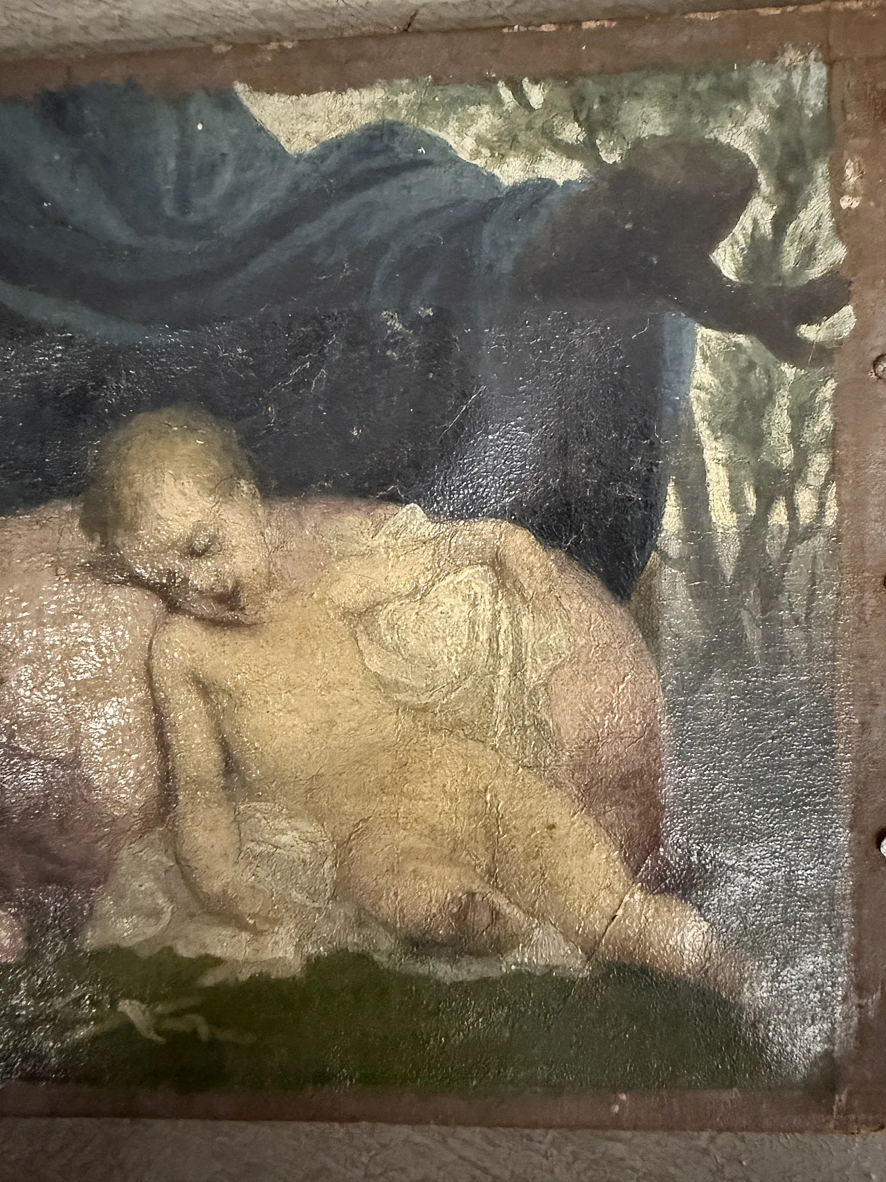 Dipinto olio su tela, putti festanti, '600 6