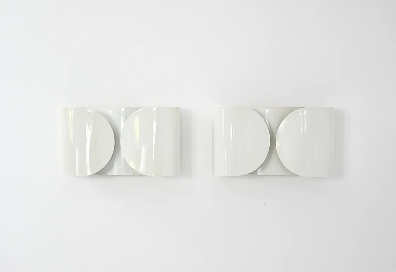 Coppia di Applique Foglio di Tobia & Afra Scarpa per Flos, anni '60 1
