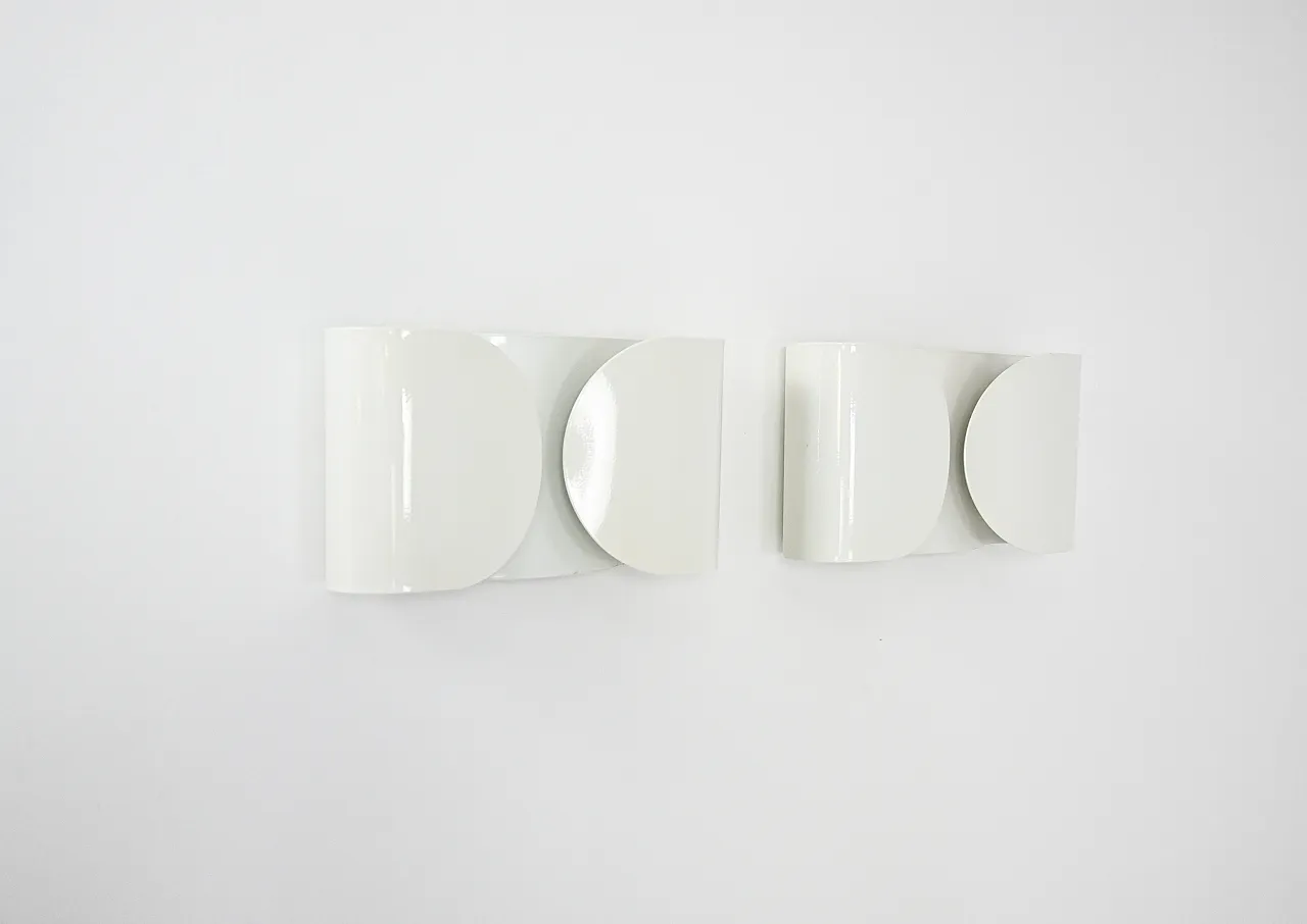Coppia di Applique Foglio di Tobia & Afra Scarpa per Flos, anni '60 3