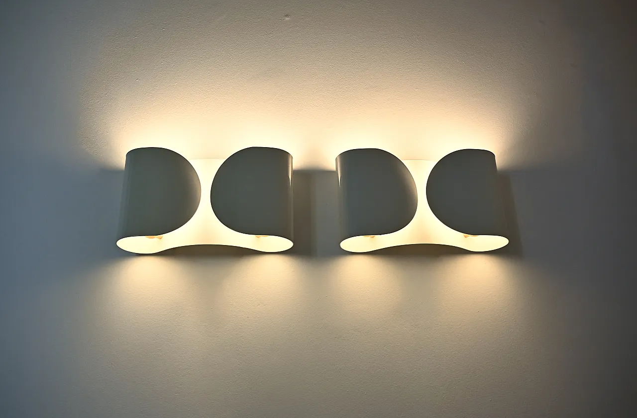 Coppia di Applique Foglio di Tobia & Afra Scarpa per Flos, anni '60 7