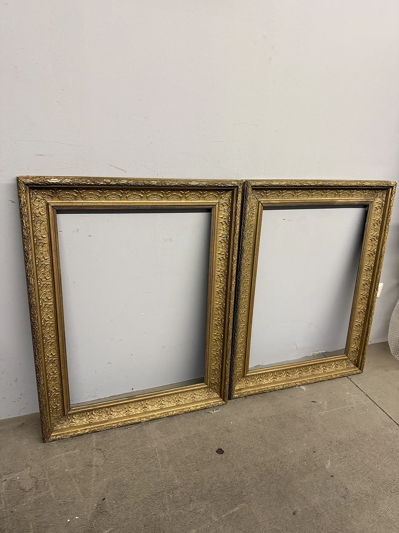Pair of gilded tablet frames, 19th century 1