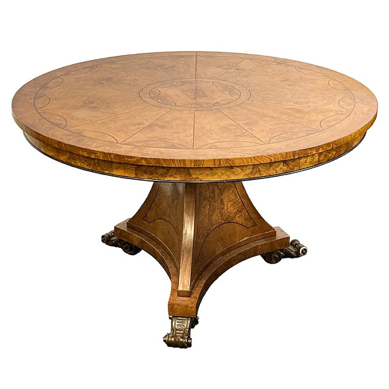 Round birch table, late 19th century 1