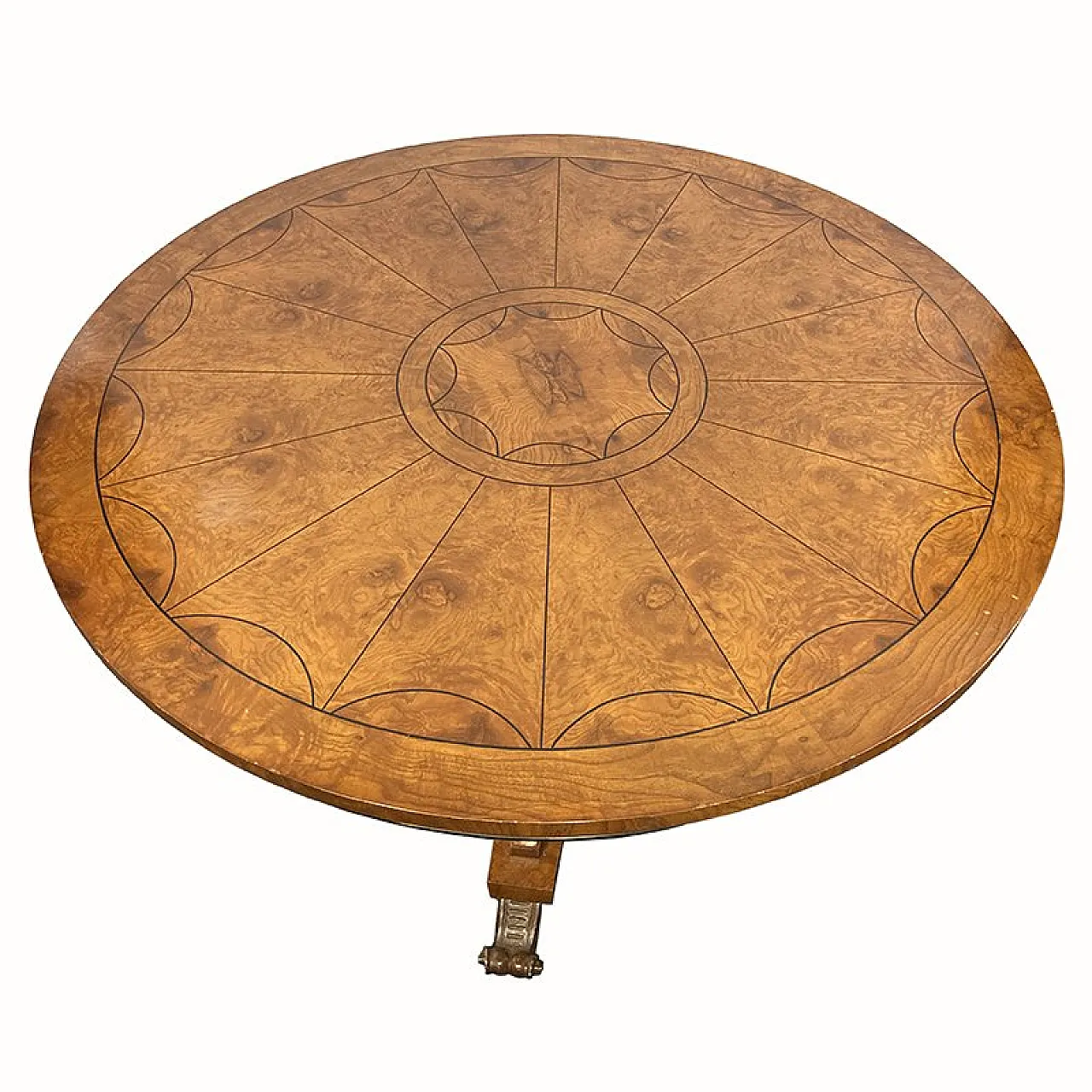 Round birch table, late 19th century 4