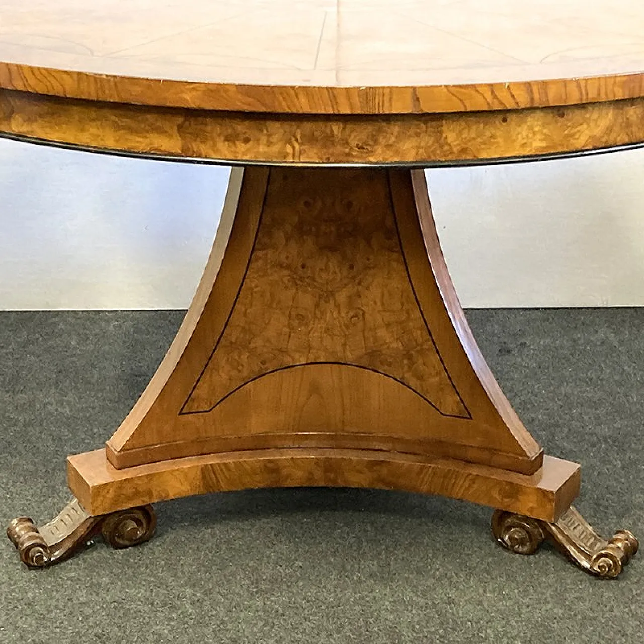 Round birch table, late 19th century 5