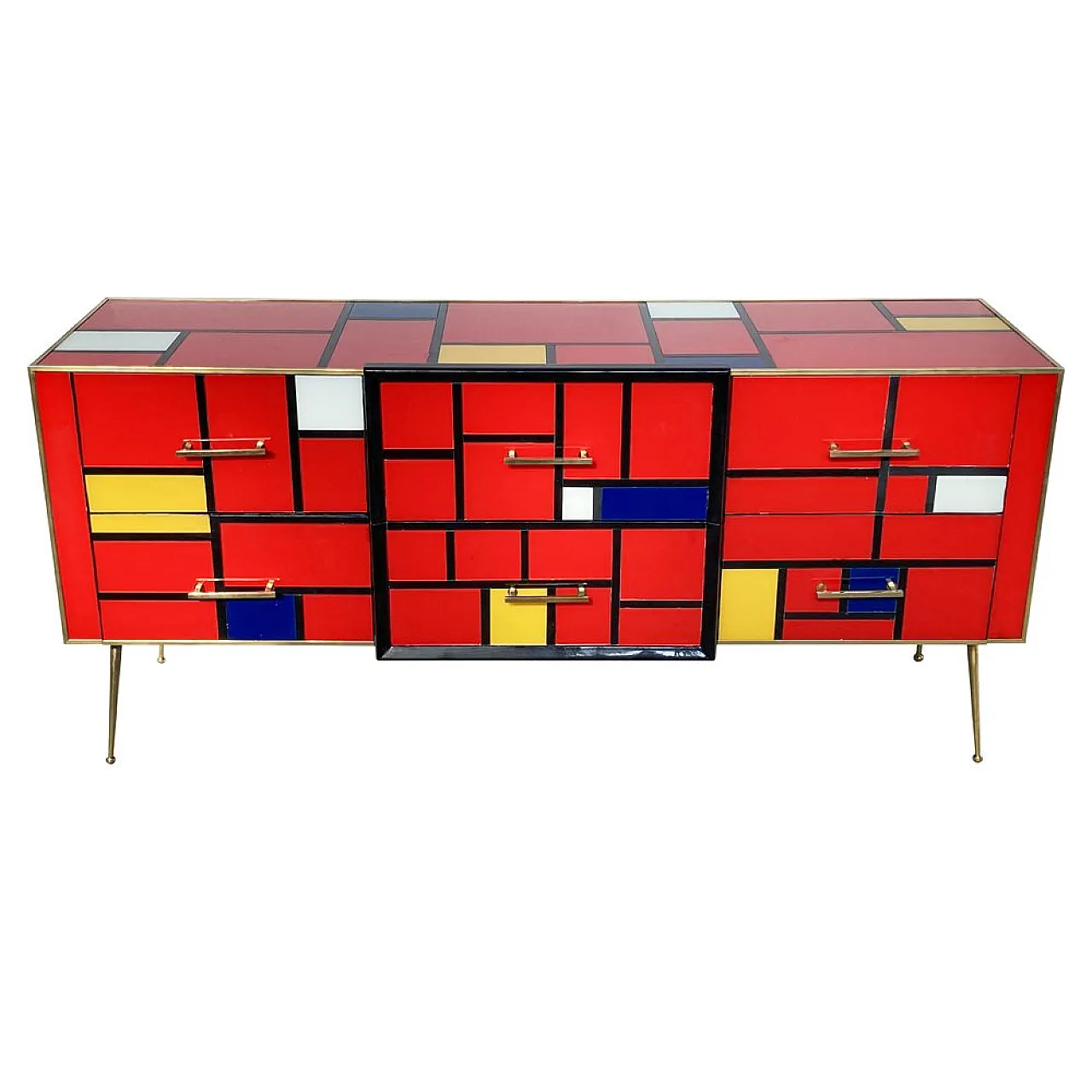 Murano glass sideboard, 1980s 1