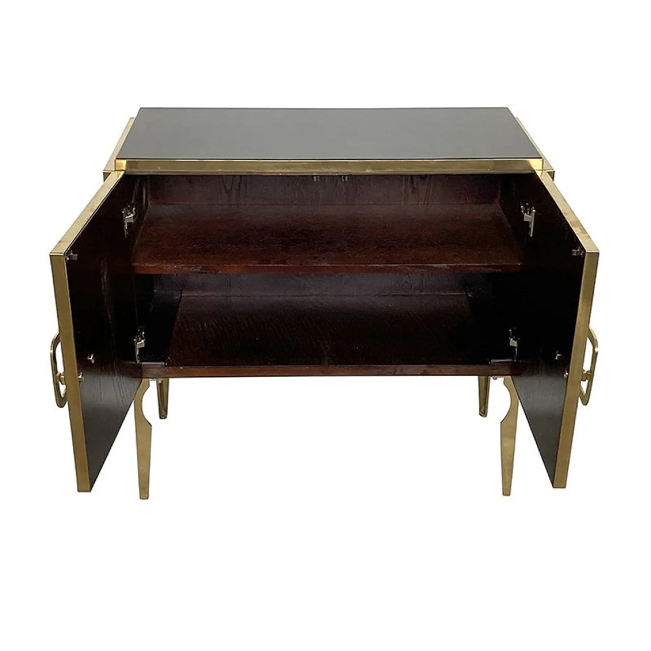 Sideboard in black and white Murano glass, 1980s 6