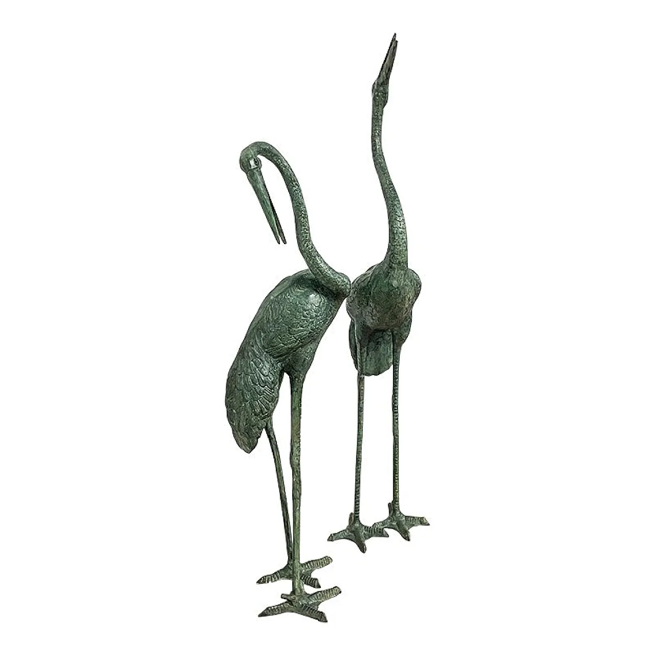 Bronze heron sculptures, Italy, 20th century, set of 2 4