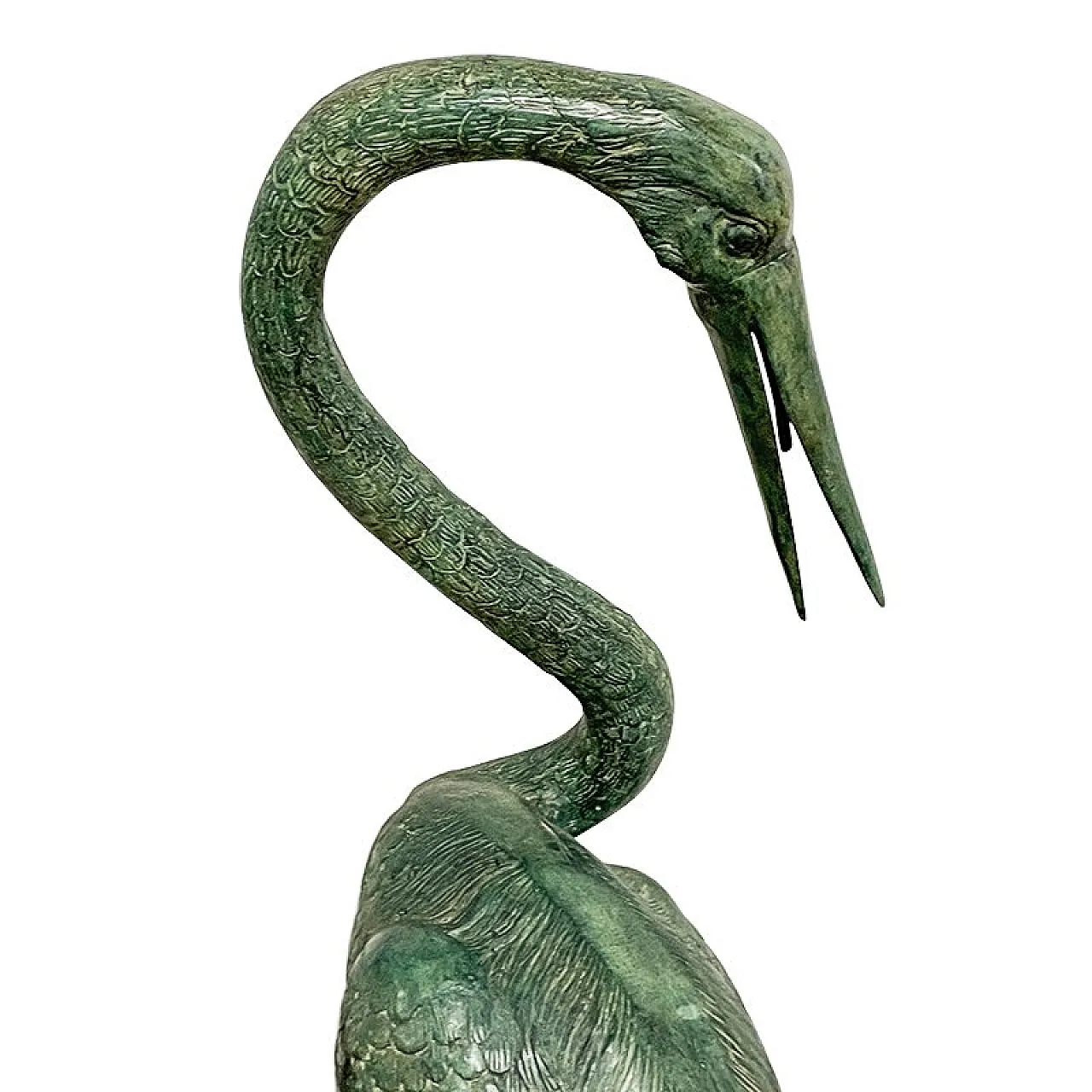 Bronze heron sculptures, Italy, 20th century, set of 2 9