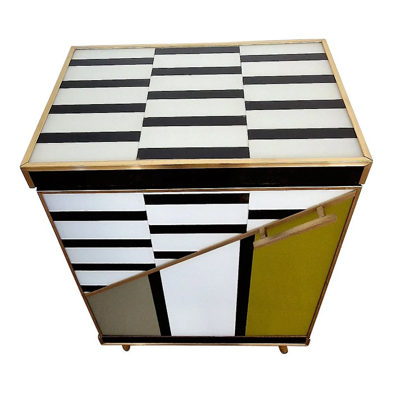 Glass bedside table, 1990s 2