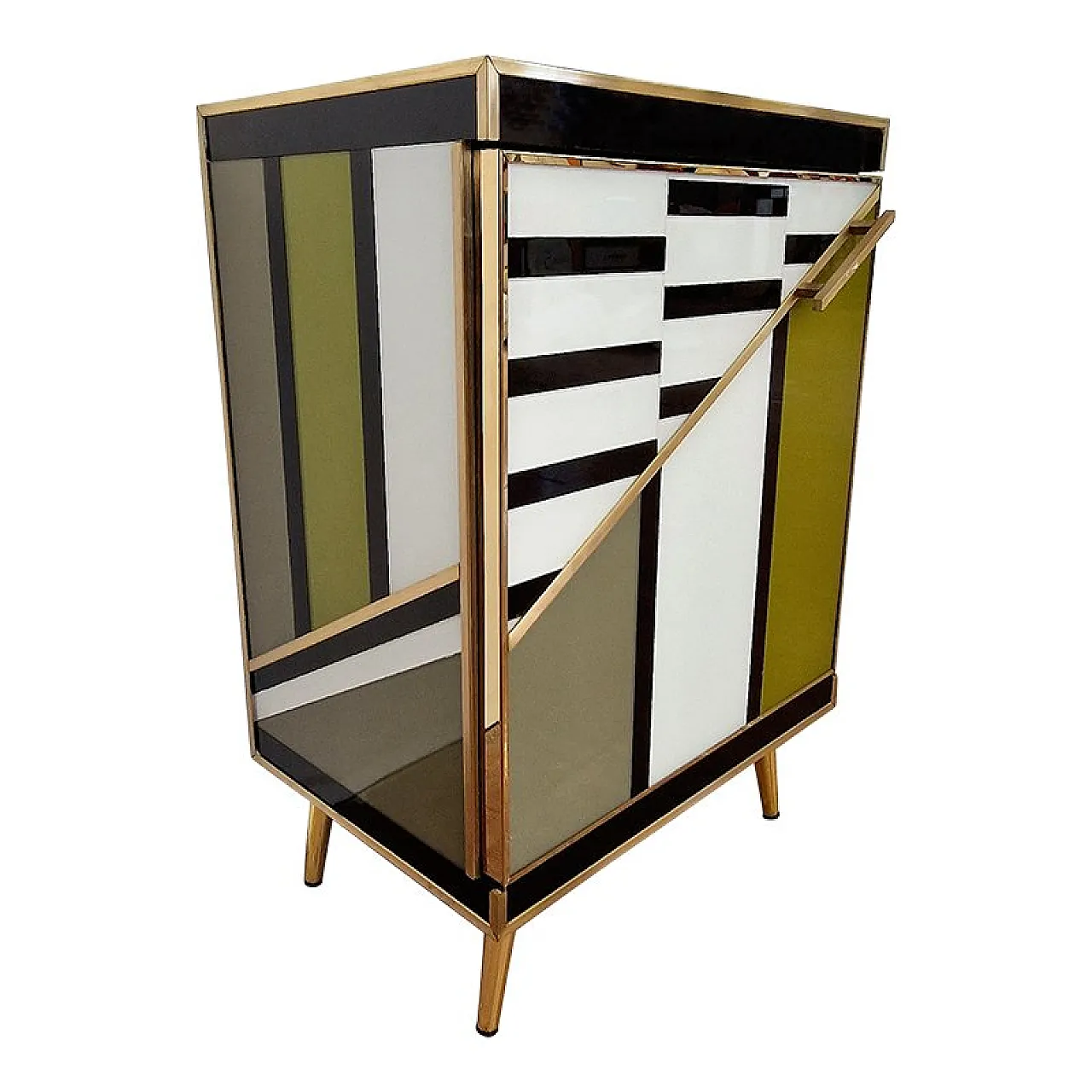 Glass bedside table, 1990s 4