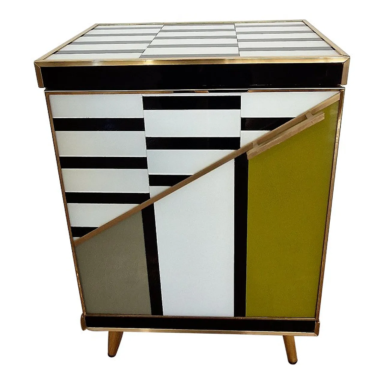 Glass bedside table, 1990s 6