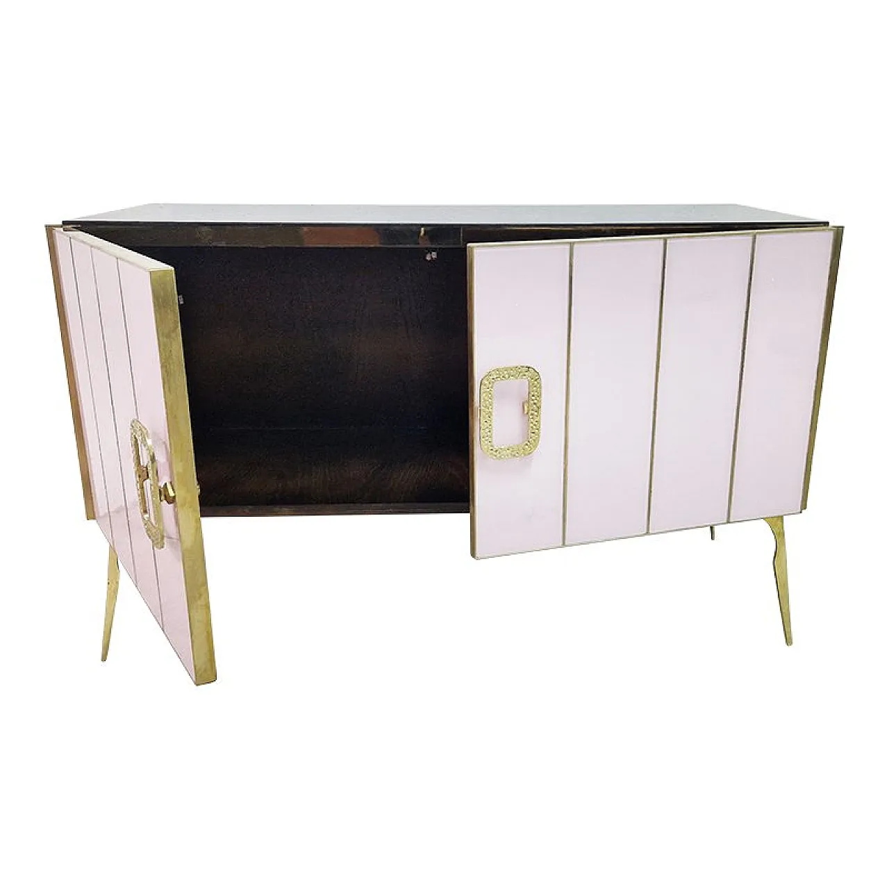 Sideboard with two glass doors, 1980s 4