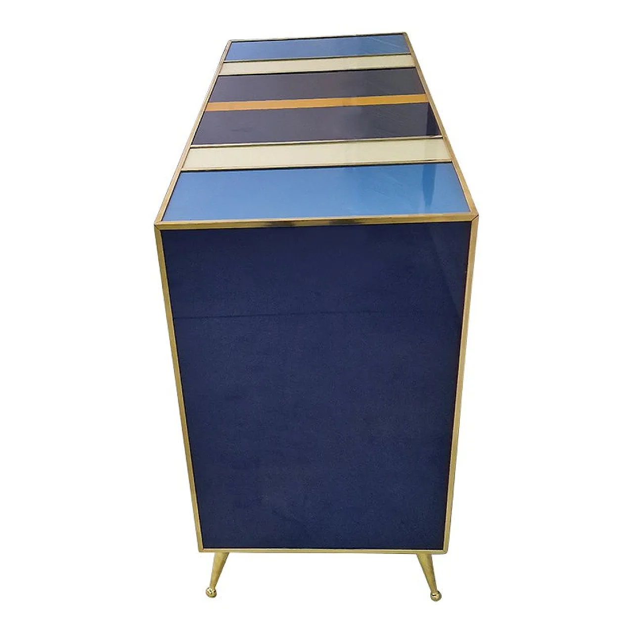 Chest of drawers with 4 glass drawers, 1990s 7