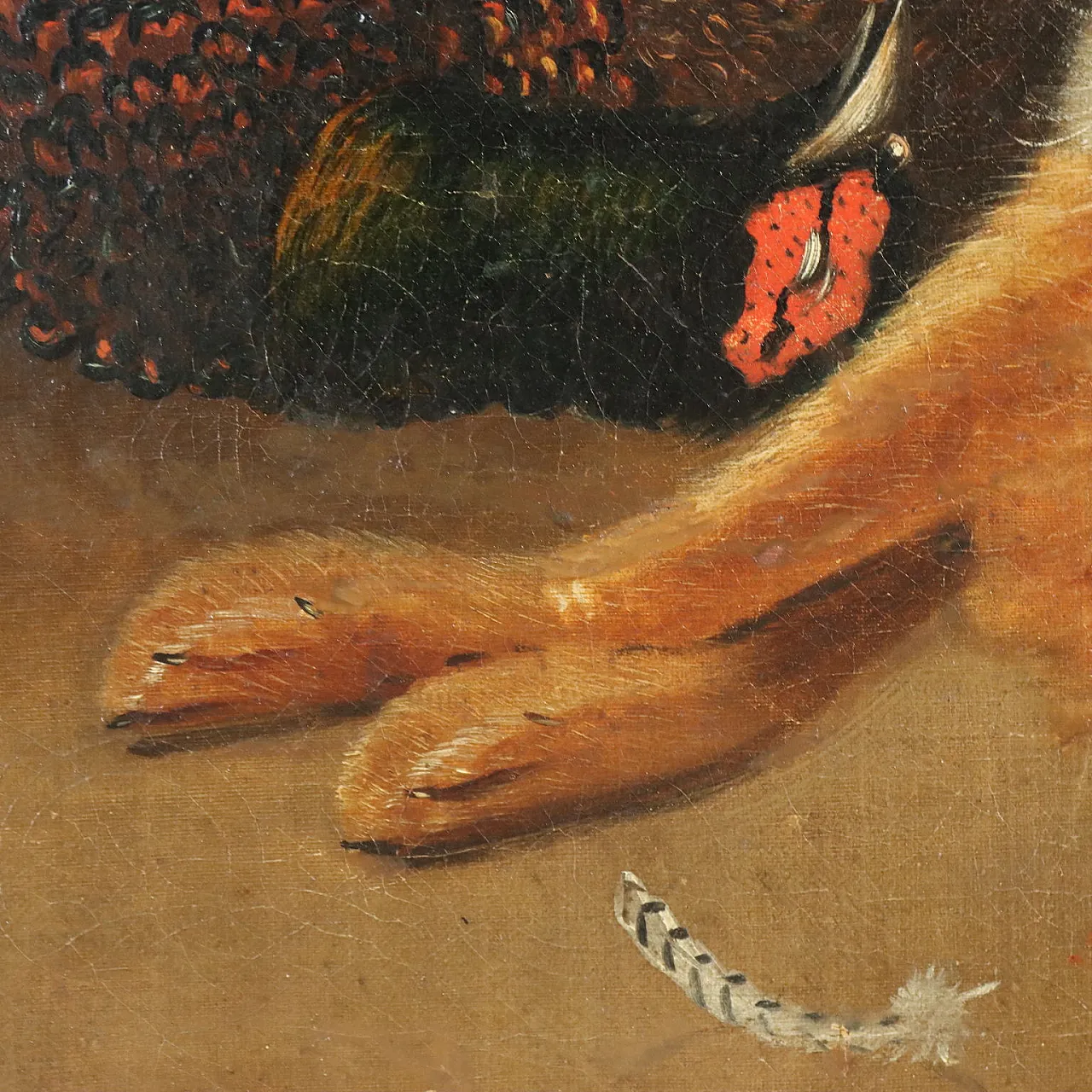 Game painting, oil on canvas, 19th century 5