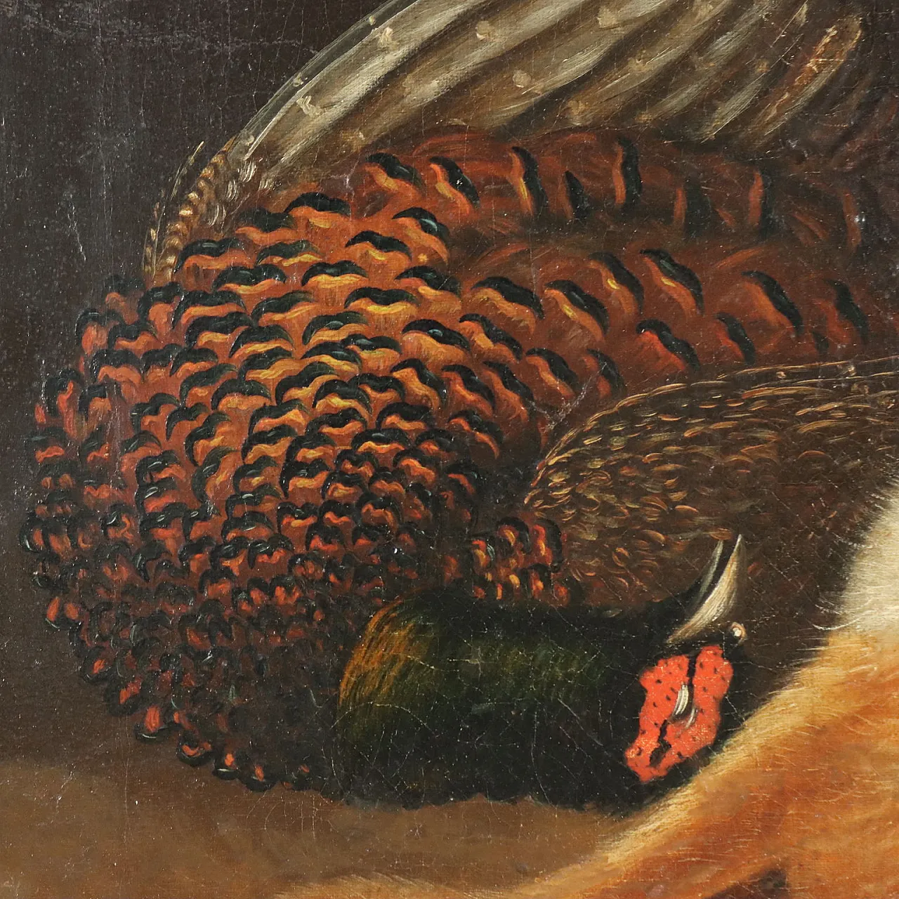 Game painting, oil on canvas, 19th century 6