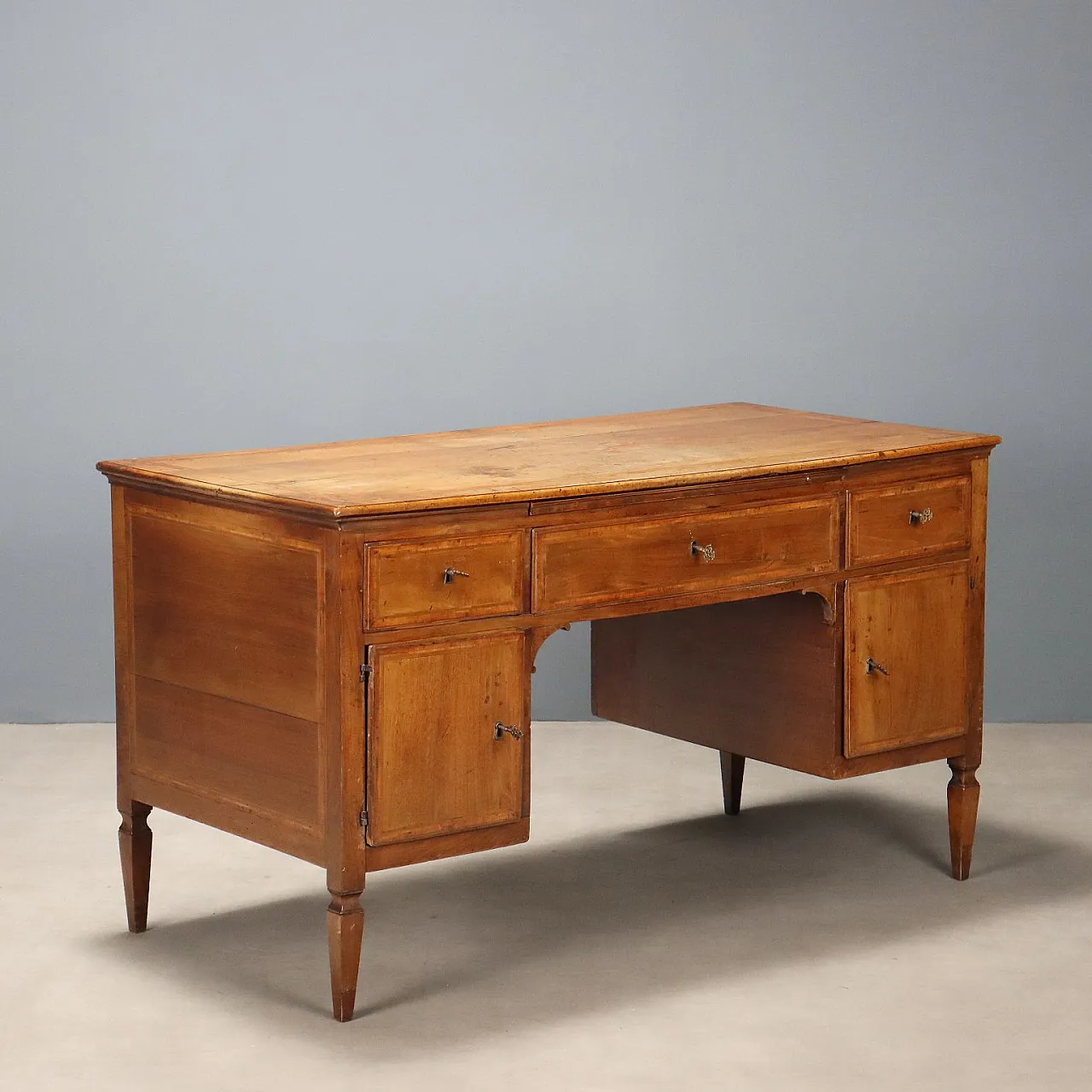 Directoire open desk in walnut, 19th century 1