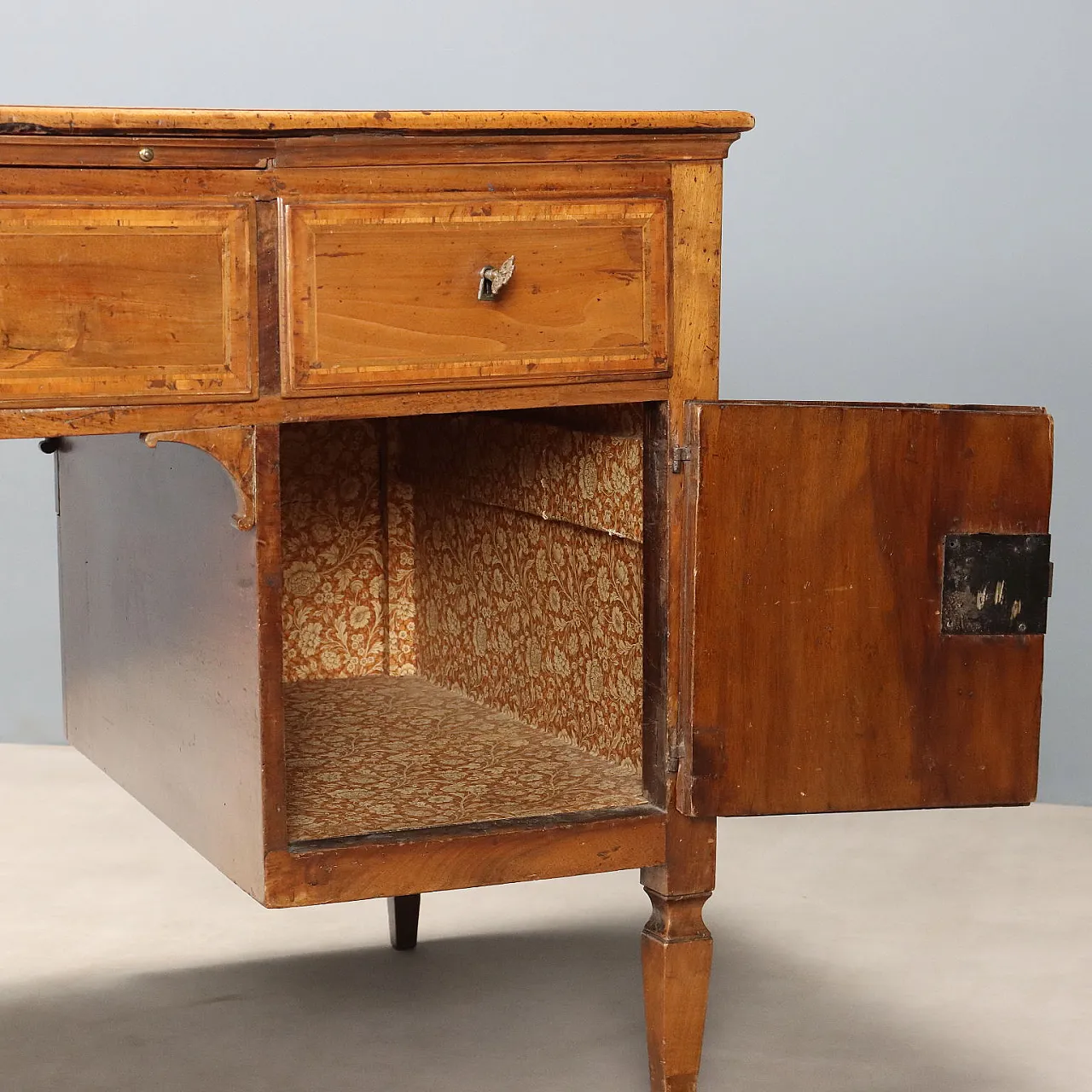 Directoire open desk in walnut, 19th century 8