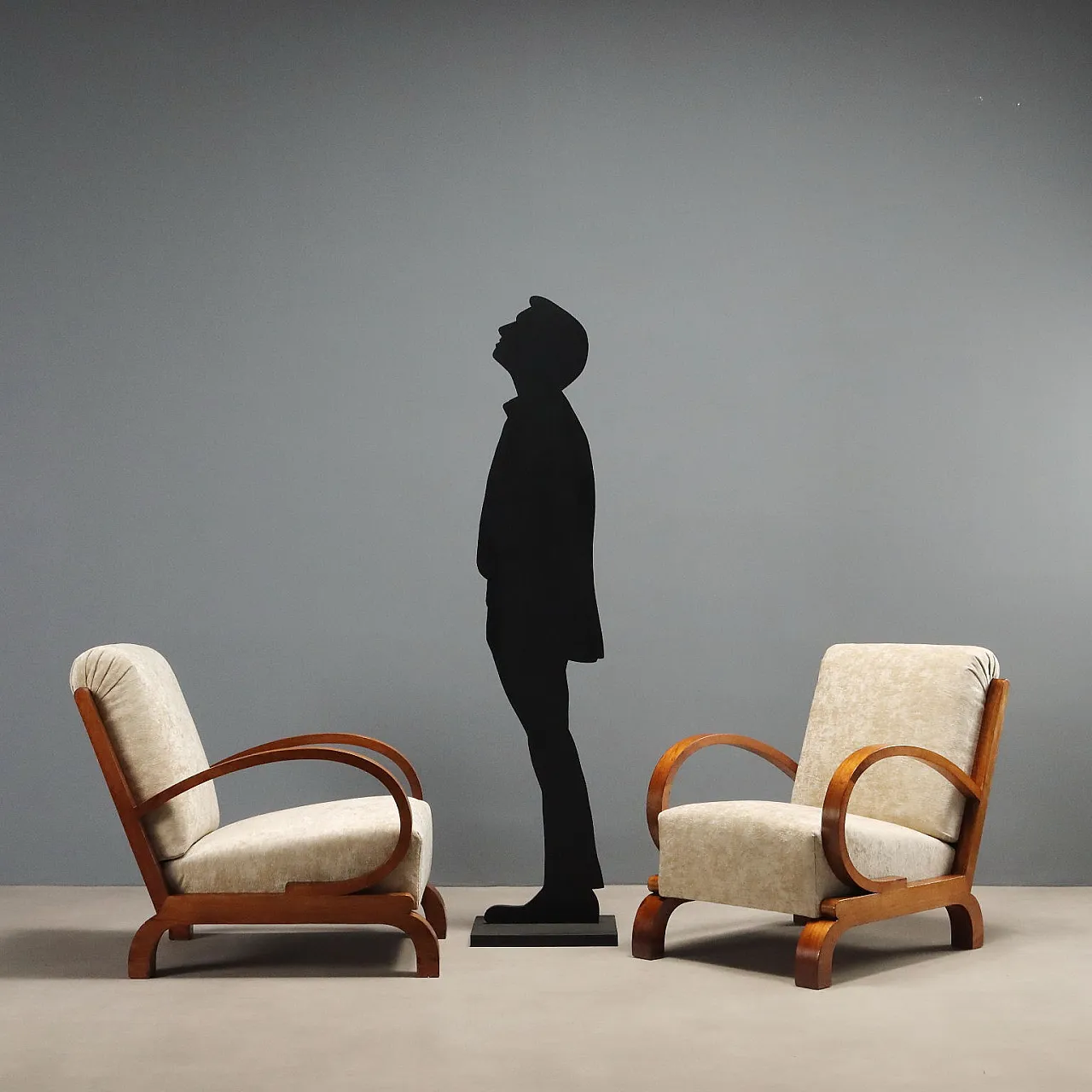 Pair of Deco armchairs, early 20th century 2
