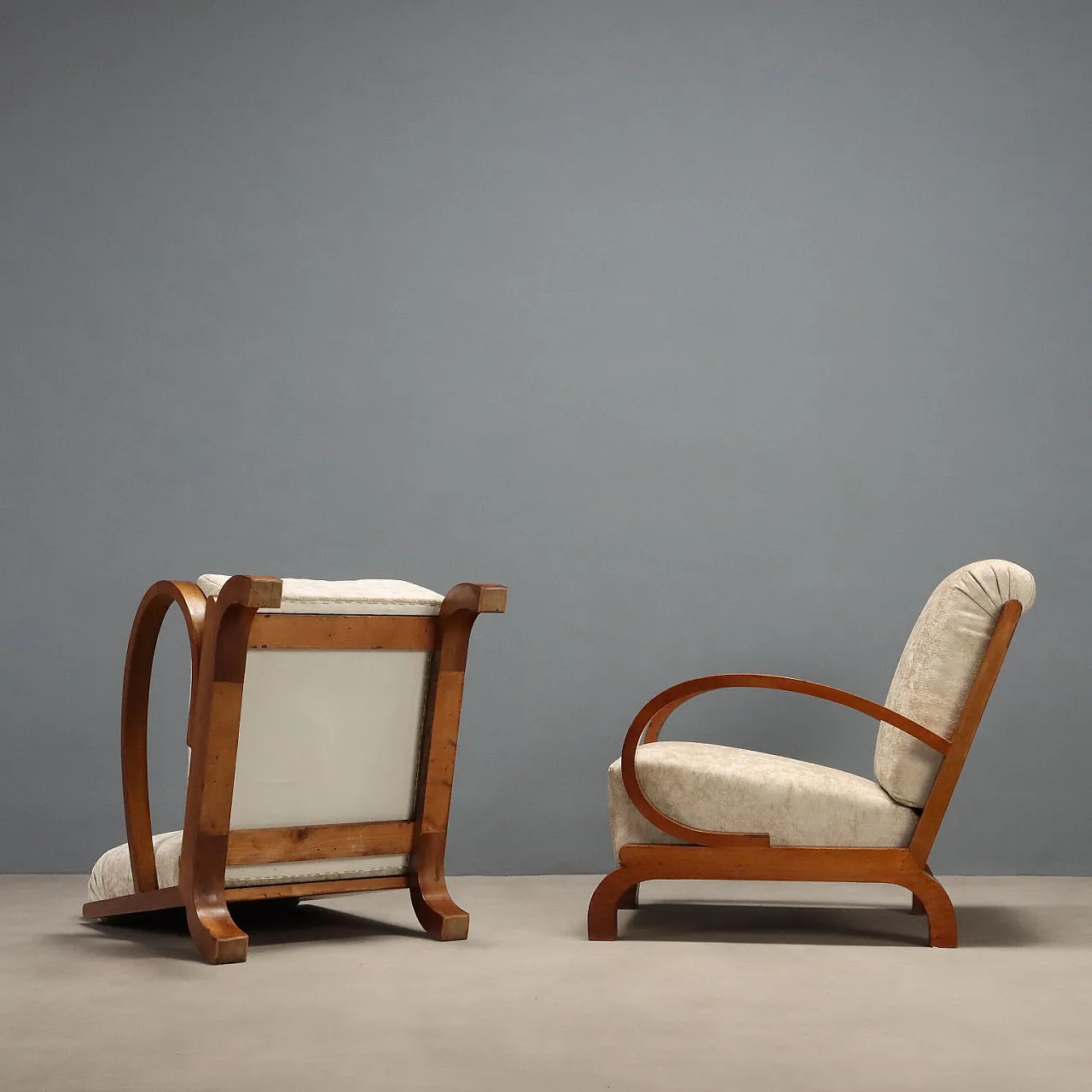 Pair of Deco armchairs, early 20th century 9