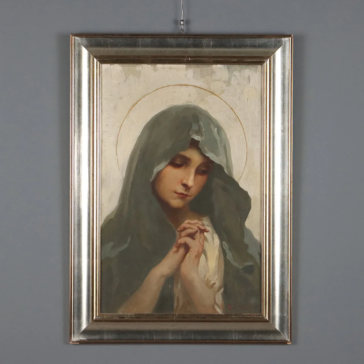 Painting by Umberto Marigliani, oil on panel, 20th century 1