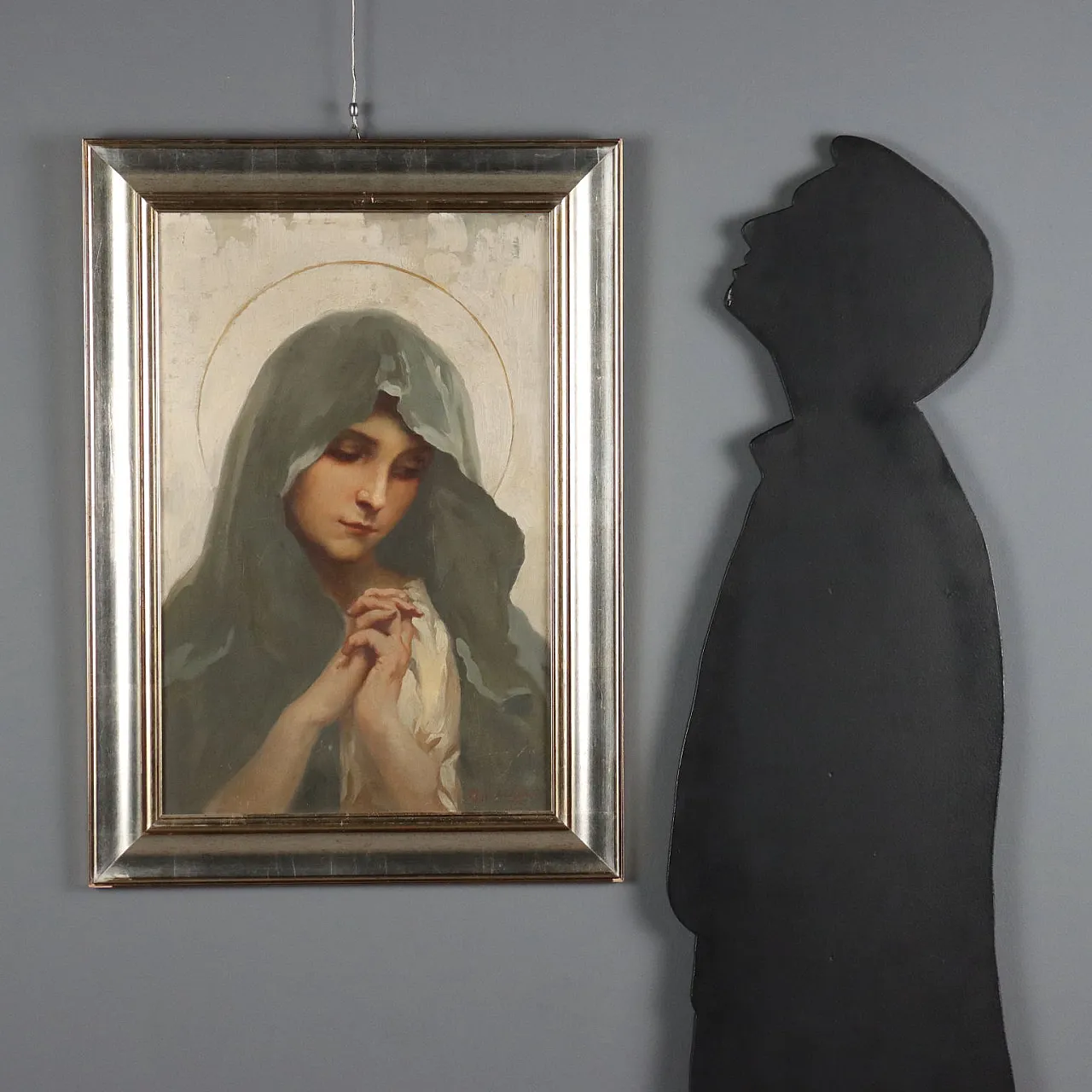 Painting by Umberto Marigliani, oil on panel, 20th century 2