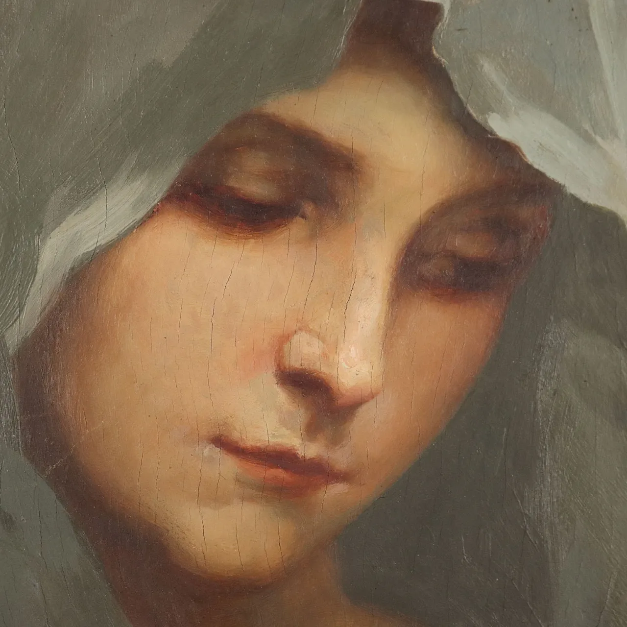 Painting by Umberto Marigliani, oil on panel, 20th century 4