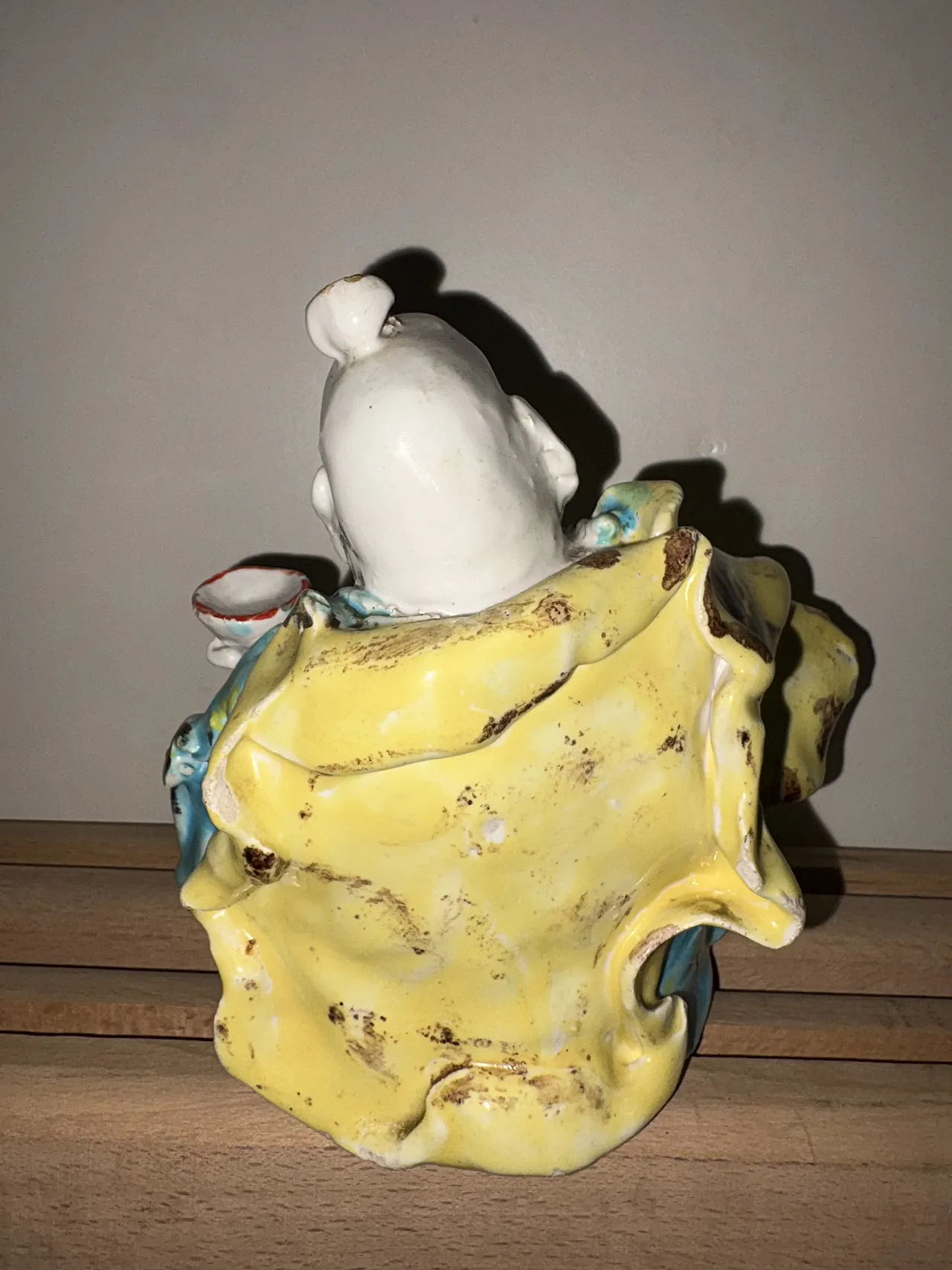 Ancient Buddha, painted statuette, 1950s 5