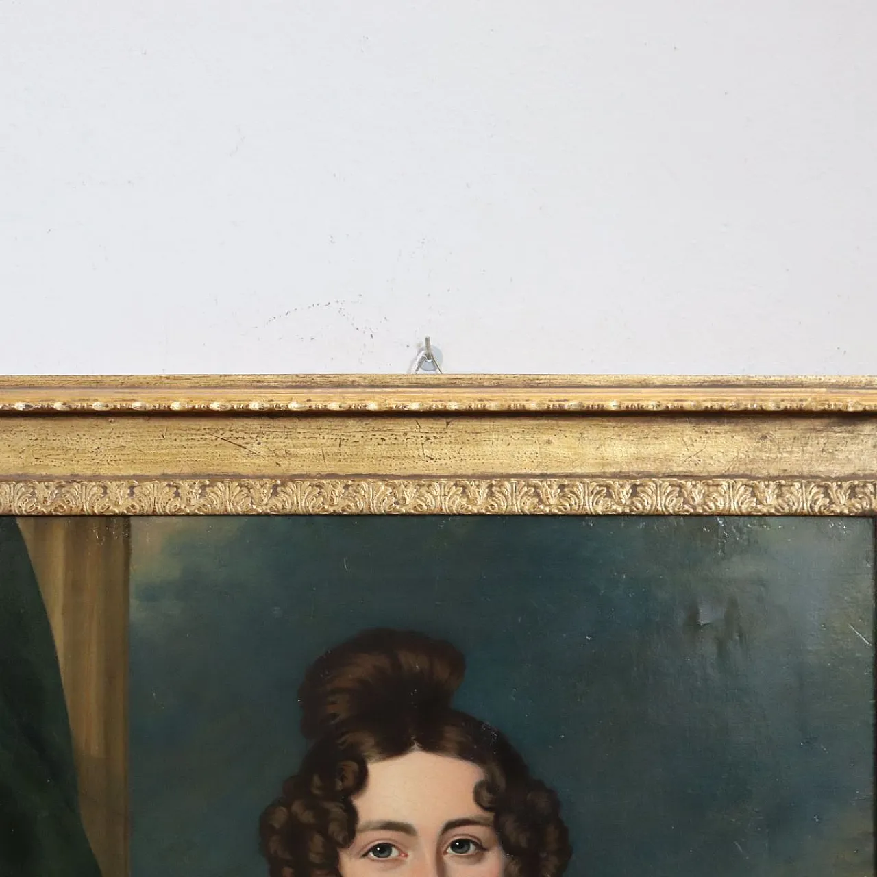 Dipinto olio su tela, ritratto di giovane donna, '800 14