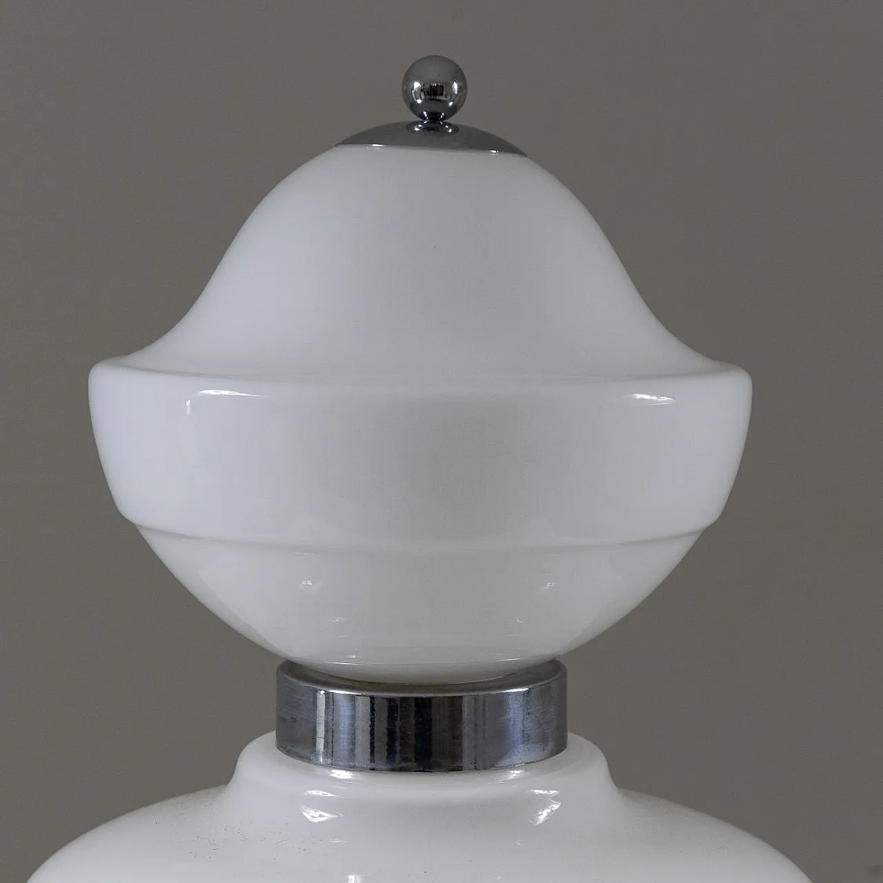 Space Age lamp in chromed metal and glass, 1960s 9