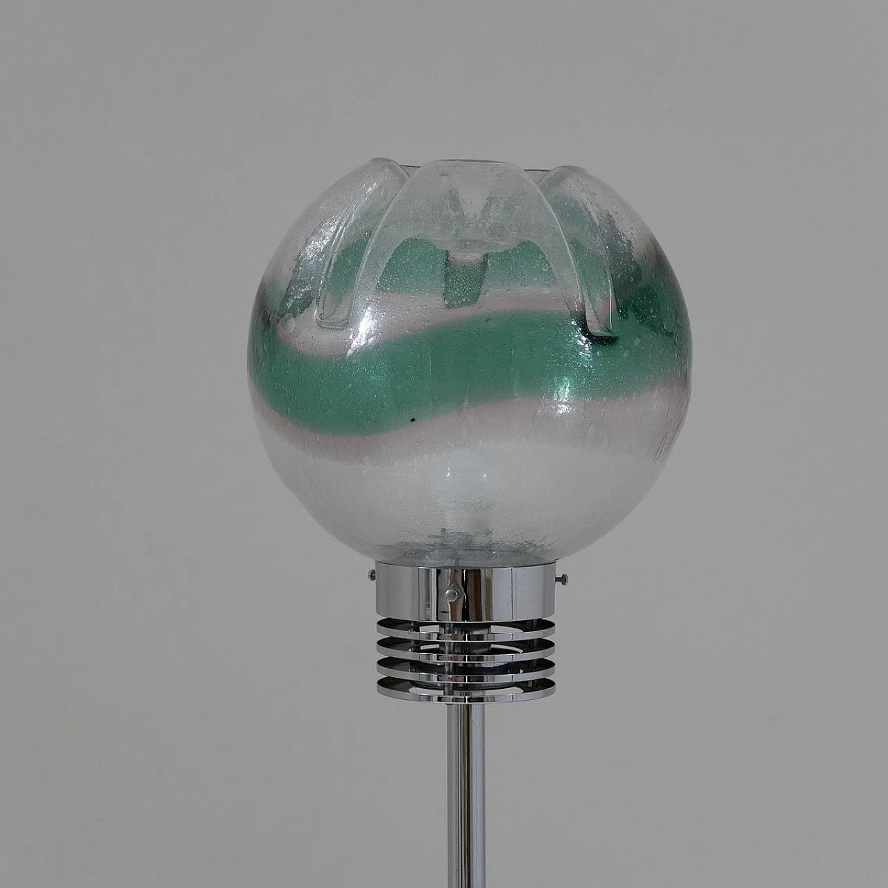Floor lamp with marble and Murano glass base, 1950s 2
