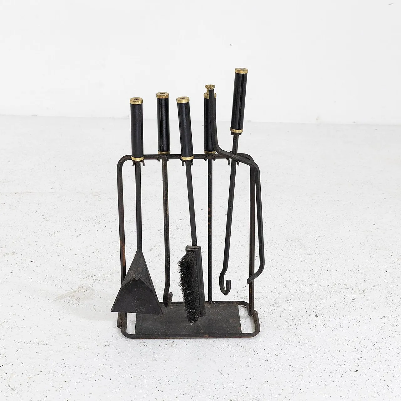 Fireplace set by Afra and Tobia Scarpa for Dimensione Fuoco, 1970s, set of 5 3