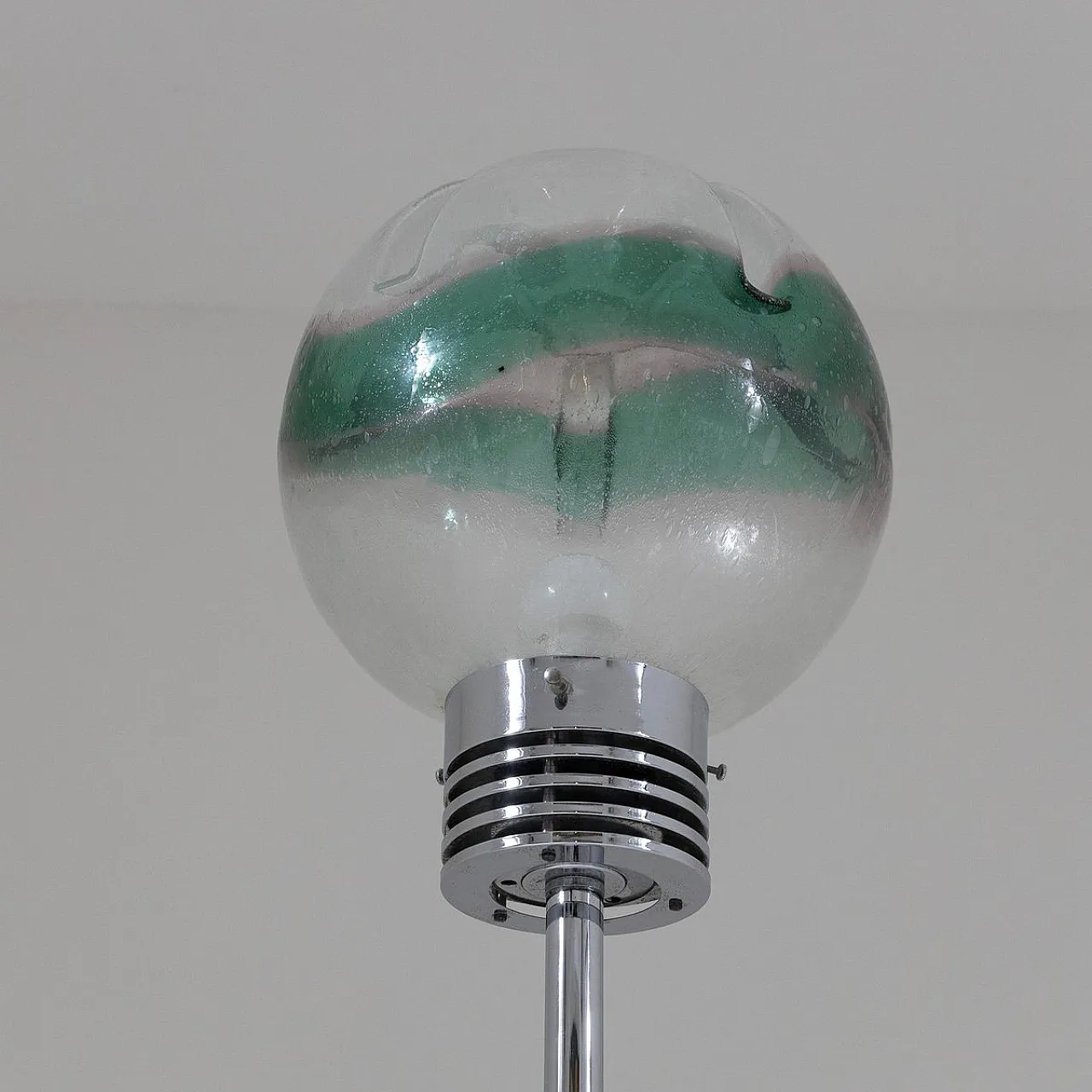 Floor lamp with marble and Murano glass base, 1950s 5