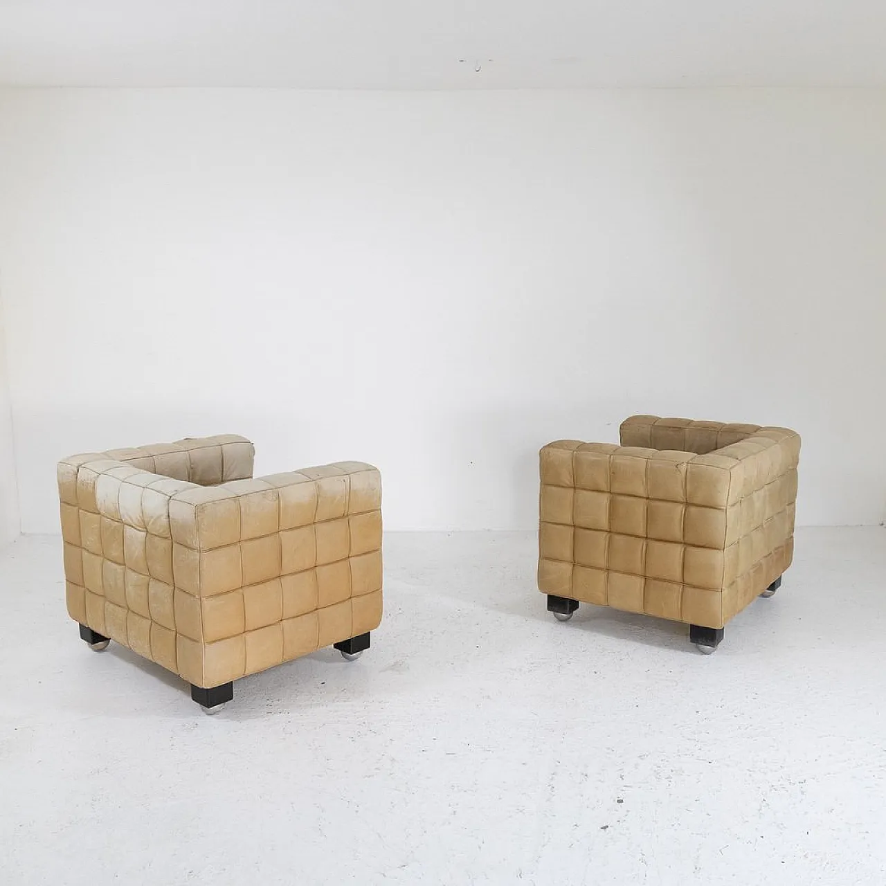 Coppia di Poltrone Kubus di Josef Hoffmann per Wittmann, fine '800 7