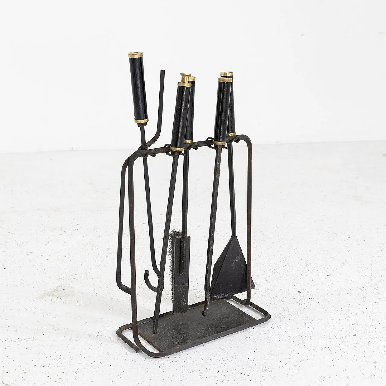 Fireplace set by Afra and Tobia Scarpa for Dimensione Fuoco, 1970s, set of 5 7