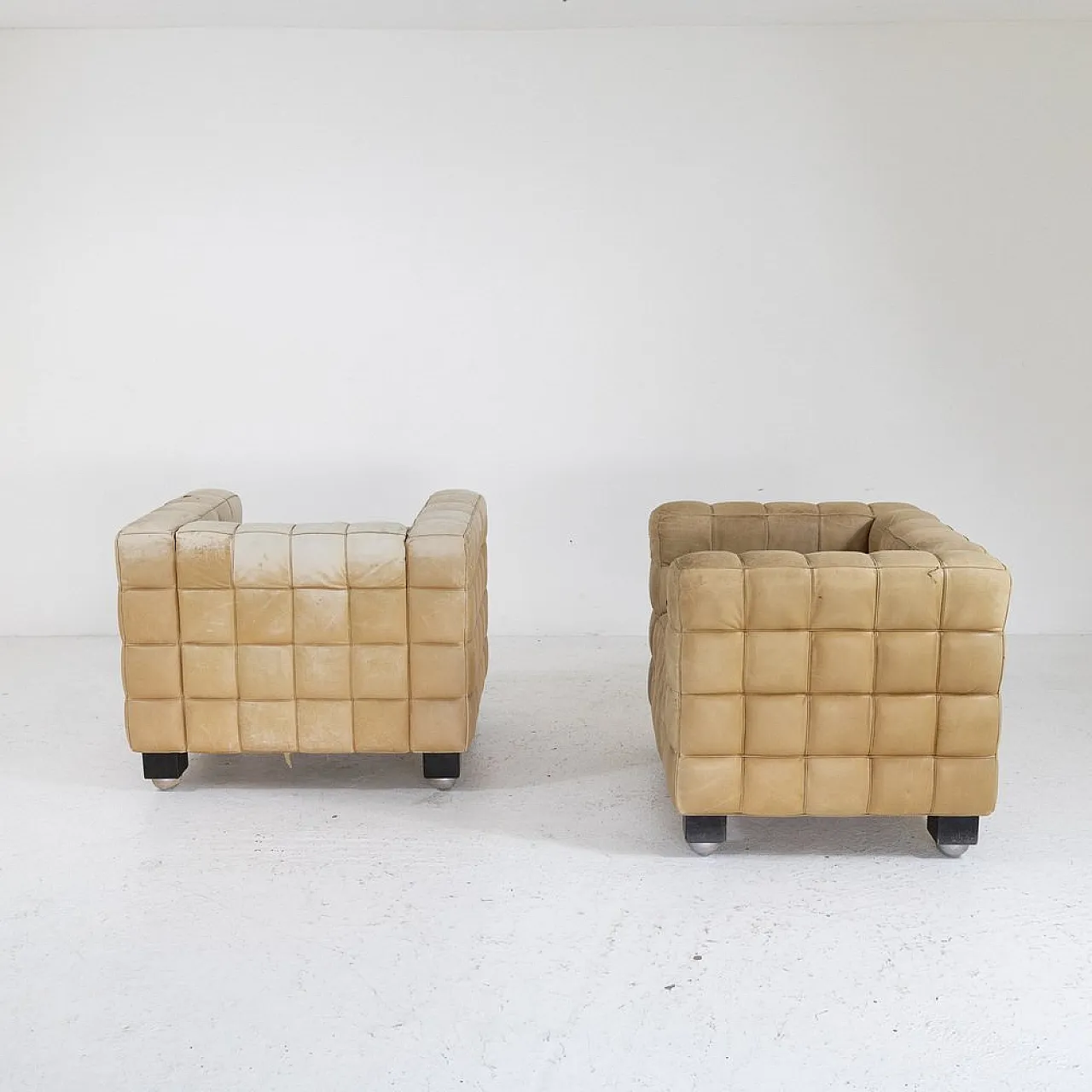 Coppia di Poltrone Kubus di Josef Hoffmann per Wittmann, fine '800 8
