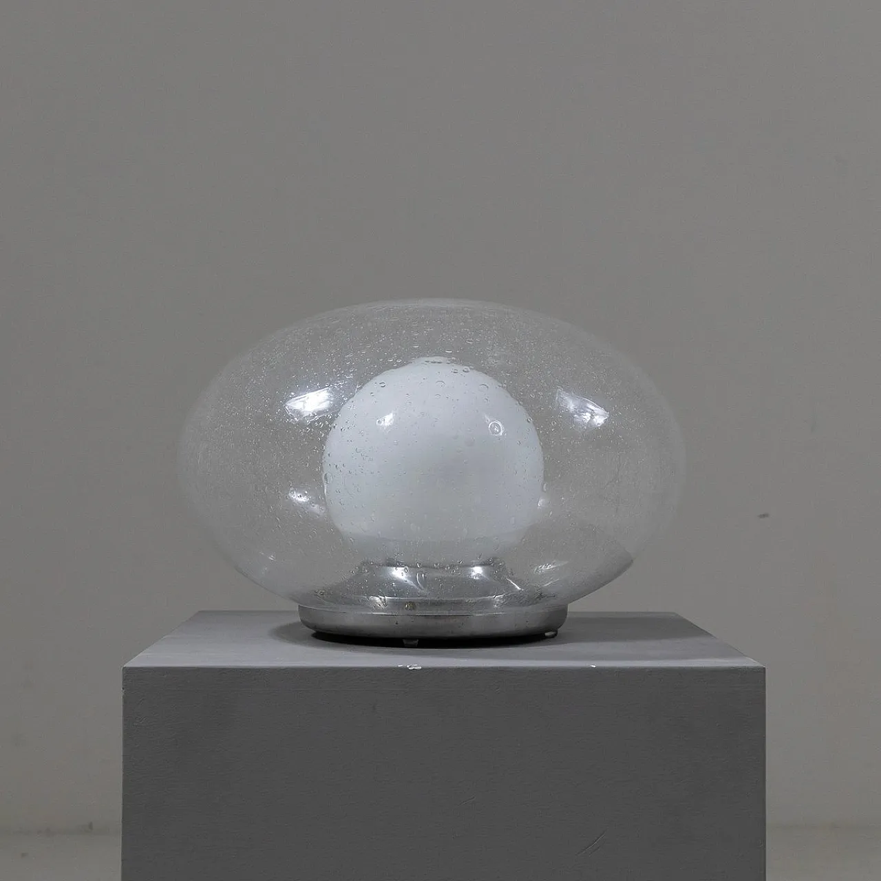 Pulegoso glass table lamp, 1960s 1
