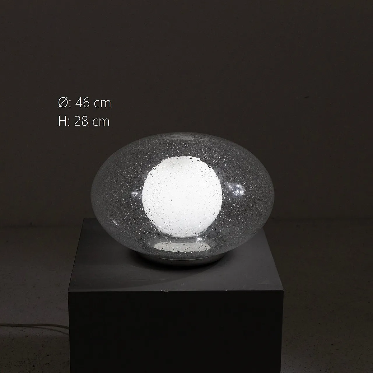 Pulegoso glass table lamp, 1960s 4