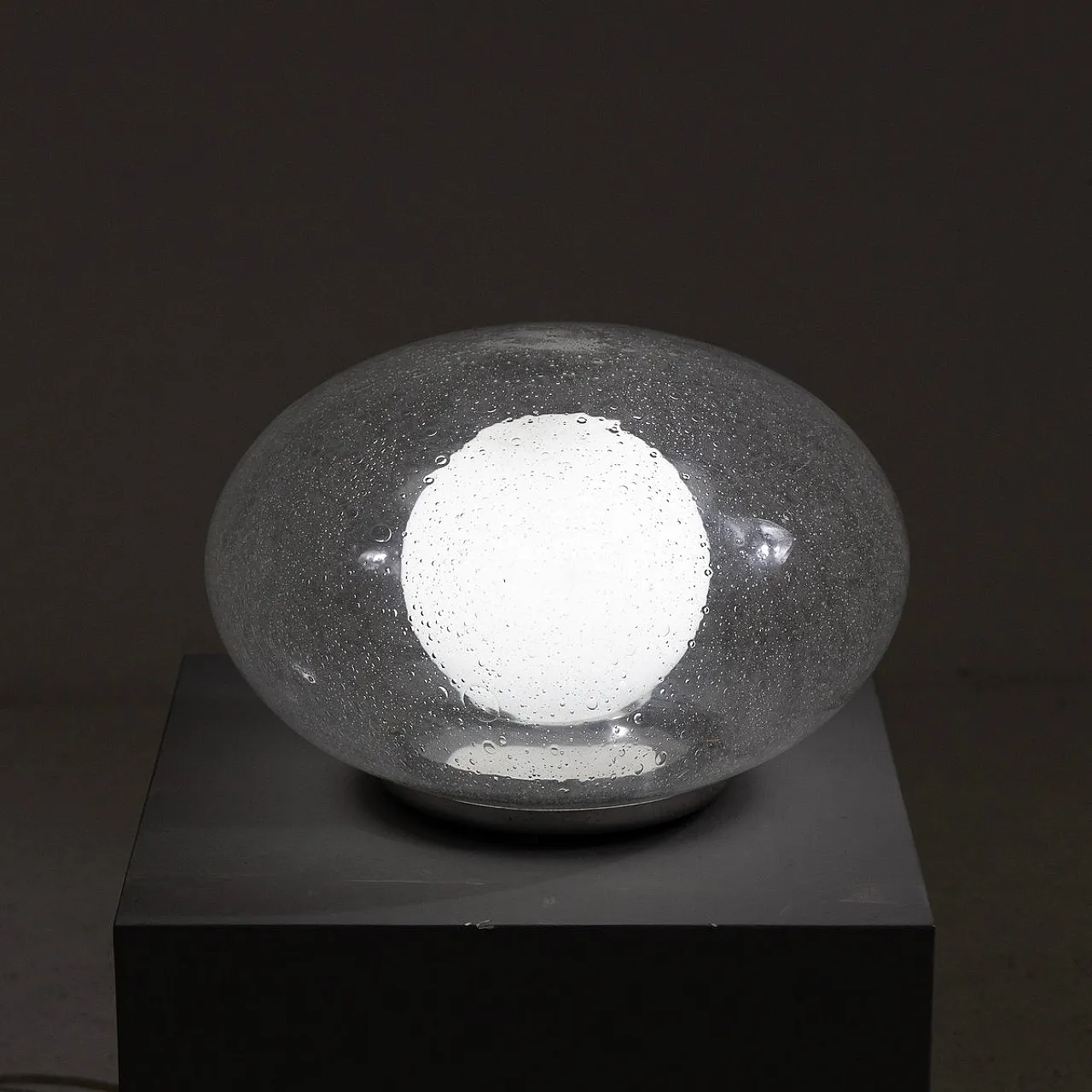 Pulegoso glass table lamp, 1960s 8