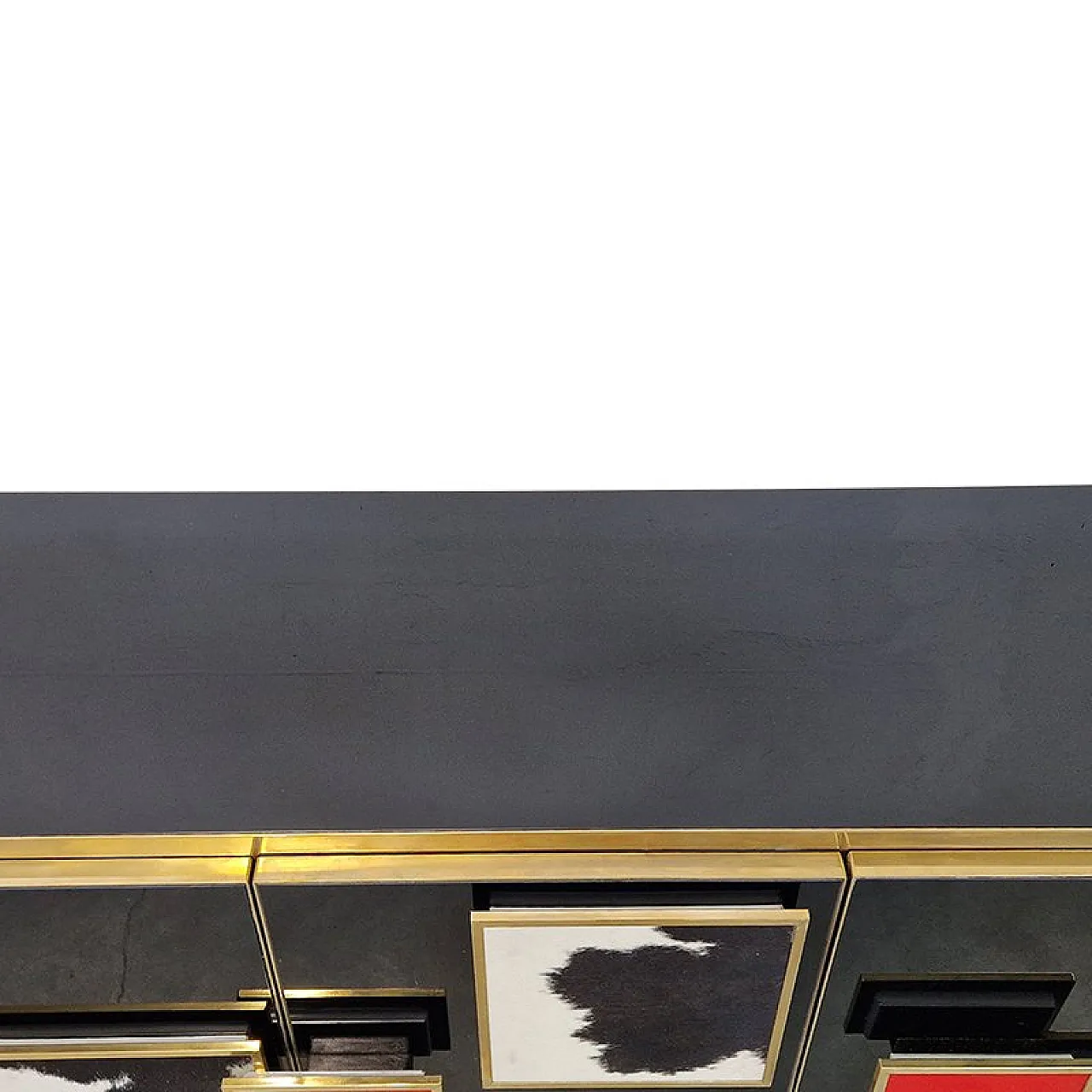 Three-door glass sideboard, 1990s 5