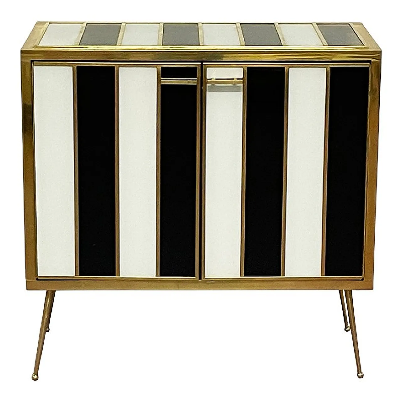 Sideboard with 2 black and white doors 1