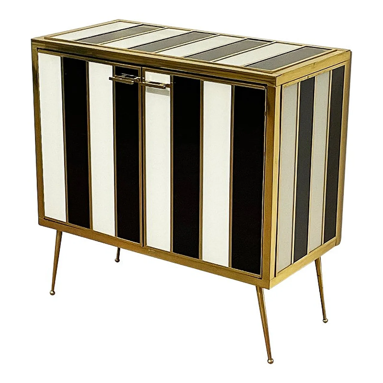 Sideboard with 2 black and white doors 3