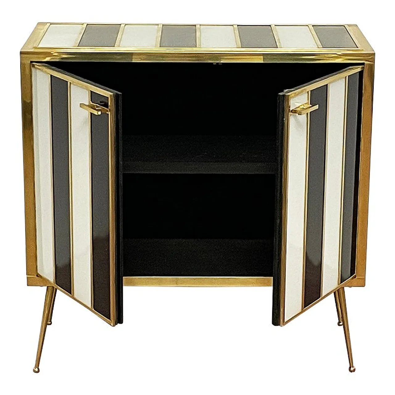 Sideboard with 2 black and white doors 4
