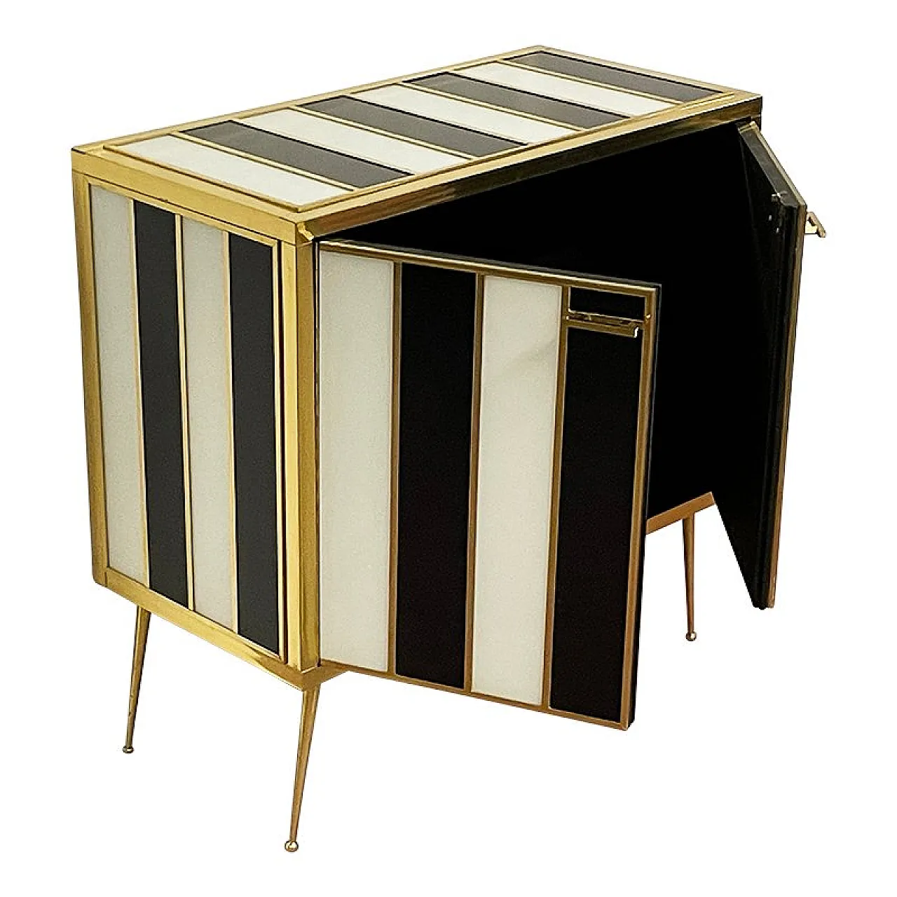 Sideboard with 2 black and white doors 5