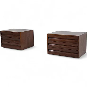 Pair of suspended bedside tables by Tecno, 1950s